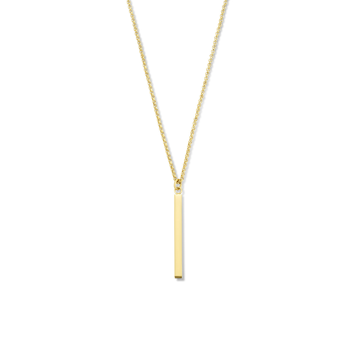 Collier balkje 60 cm ion plating edelstaal