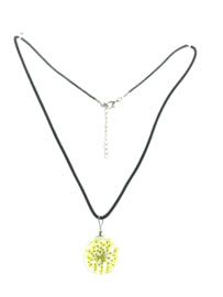 Hanger van kunsthars bloem klein geel