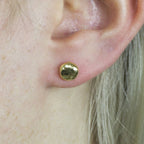 Oorsteker zilver verguld