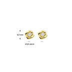 Ohrstecker Zirkonia 6,5 mm 14K Gelbgold