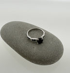 Handgemaakte zilveren moissanite ring