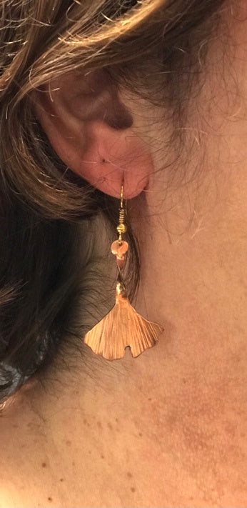 Ginkgoblad oorhangers