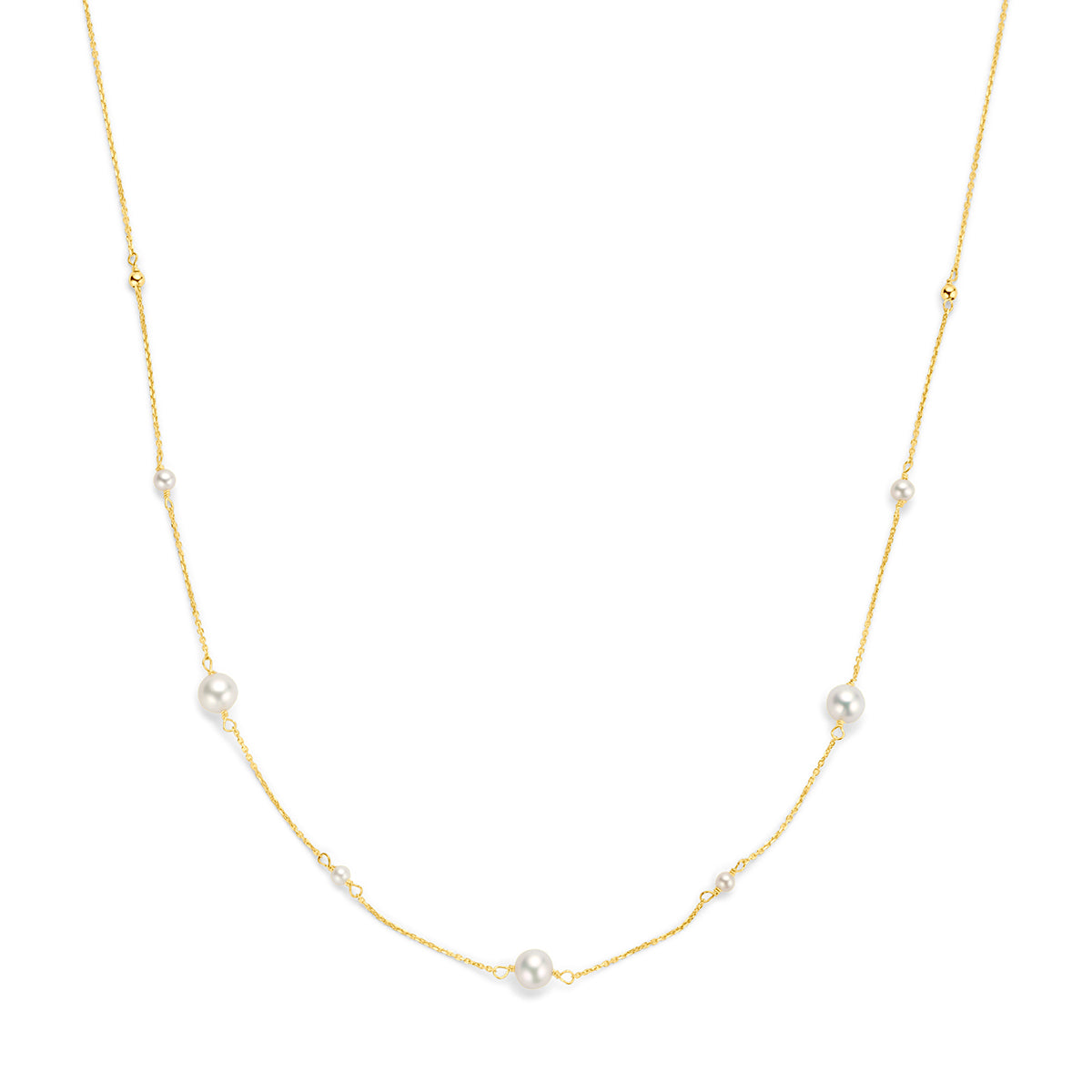 9k collier parels 41 - 43 - 45 cm