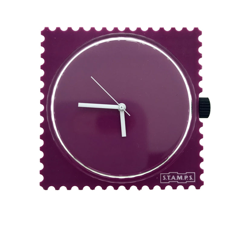 STAMPS-horloge purple