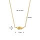 9k collier veer 40 - 42 - 44 cm 9K geel