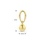 hanger bolletje 9 mm 14K geelgoud