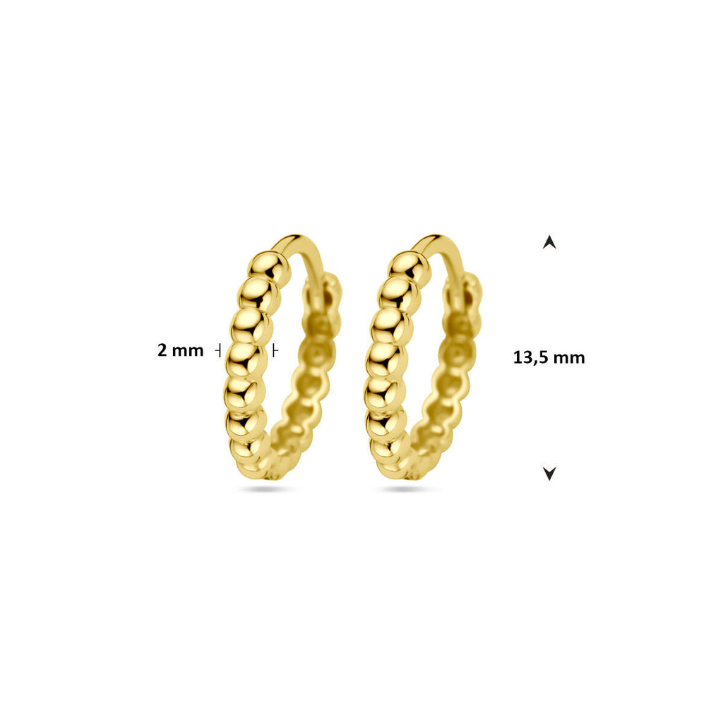 Creolen Kügelchen 13,5 mm 14K Gelbgold