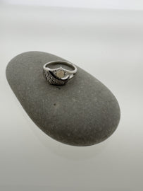 Handgemaakte zilveren fire opal ring