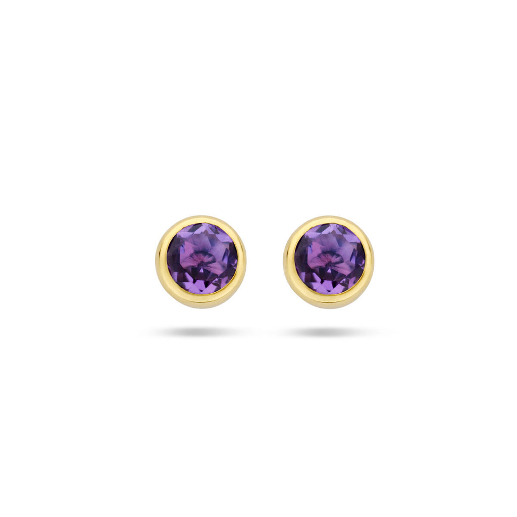 Ohrstecker Amethyst 14K Gelbgold