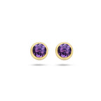 Ohrstecker Amethyst 14K Gelbgold