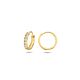 klapoorringen zirkonia 11 mm 14K geelgoud