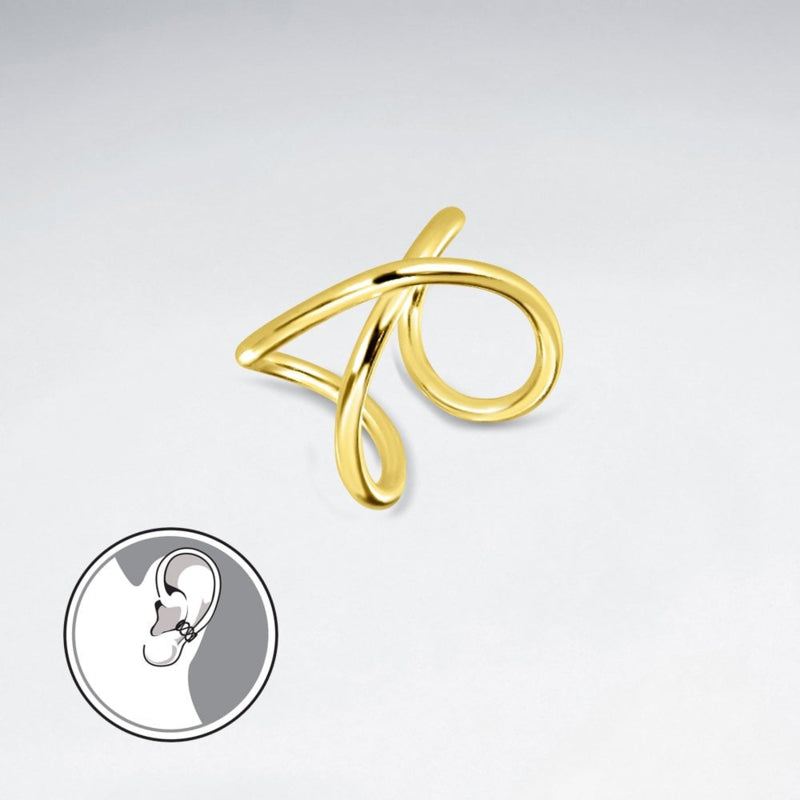 Vergulde earcuff: gedraaid