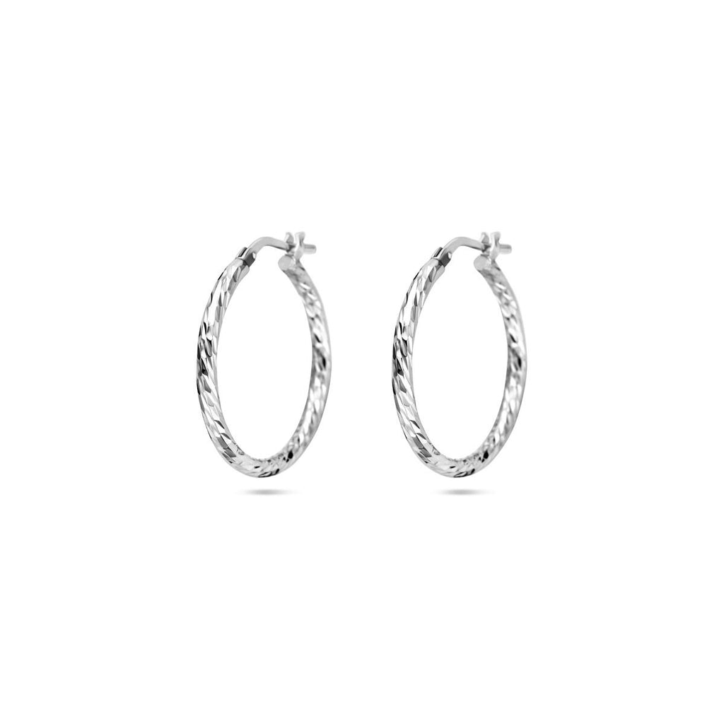 oorringen gediamanteerd 2,0 mm zilver gerhodineerd