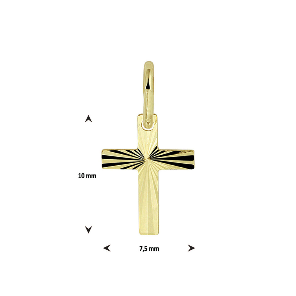 Anhänger Kreuz massiv 14K Gelbgold