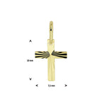 Anhänger Kreuz massiv 14K Gelbgold