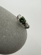 Handgemaakte zilveren moissanite ring