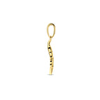 Anhänger Feder 14K Gelbgold