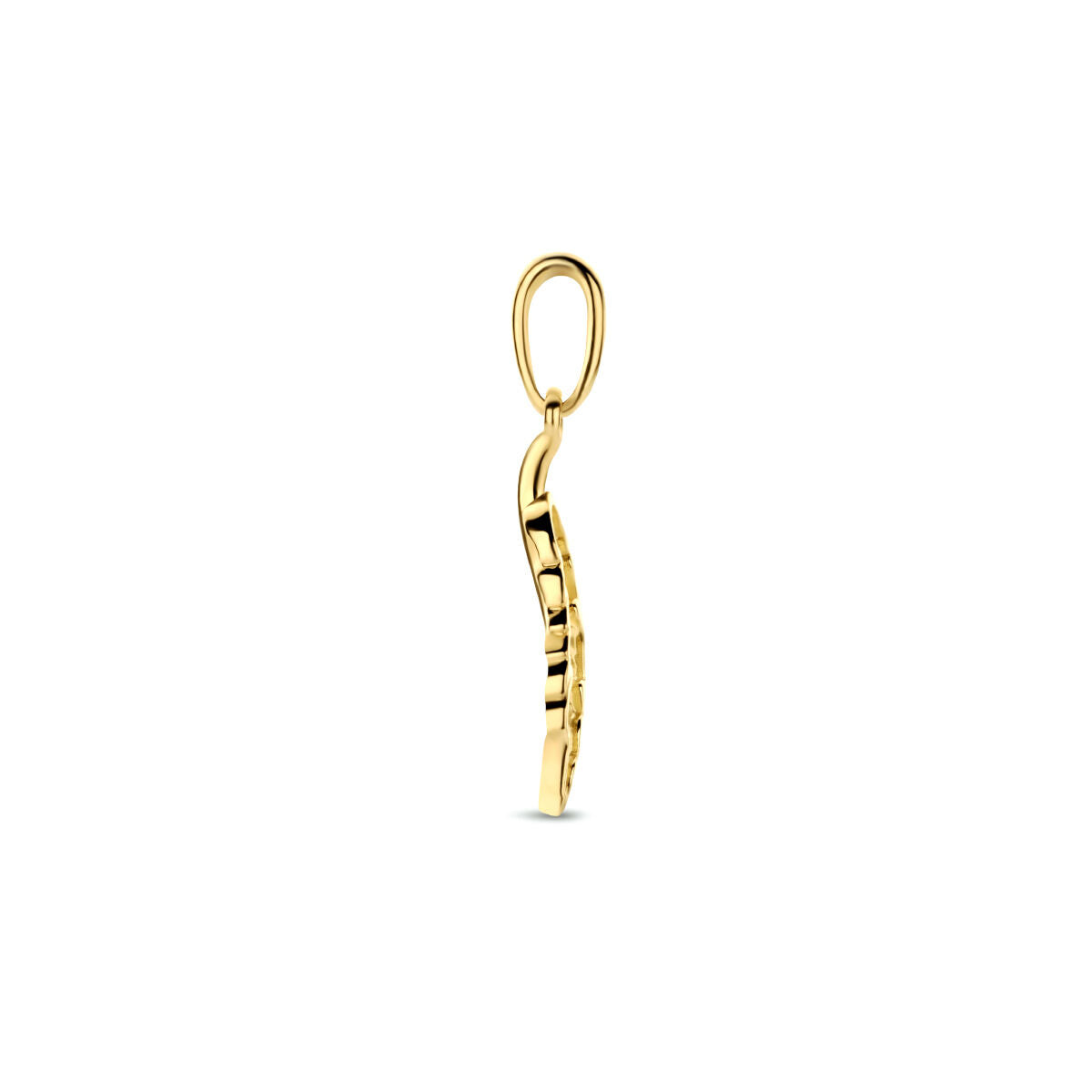 Anhänger Feder 14K Gelbgold