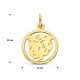 Anhänger Junge diamantiert 16 mm 14K Gelbgold