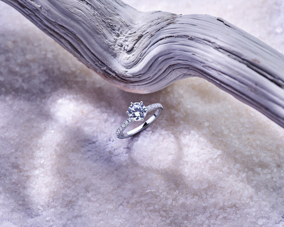 ring zirkonia zilver gerhodineerd