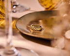ring schakel poli/mat 14K geelgoud - schakelmotief