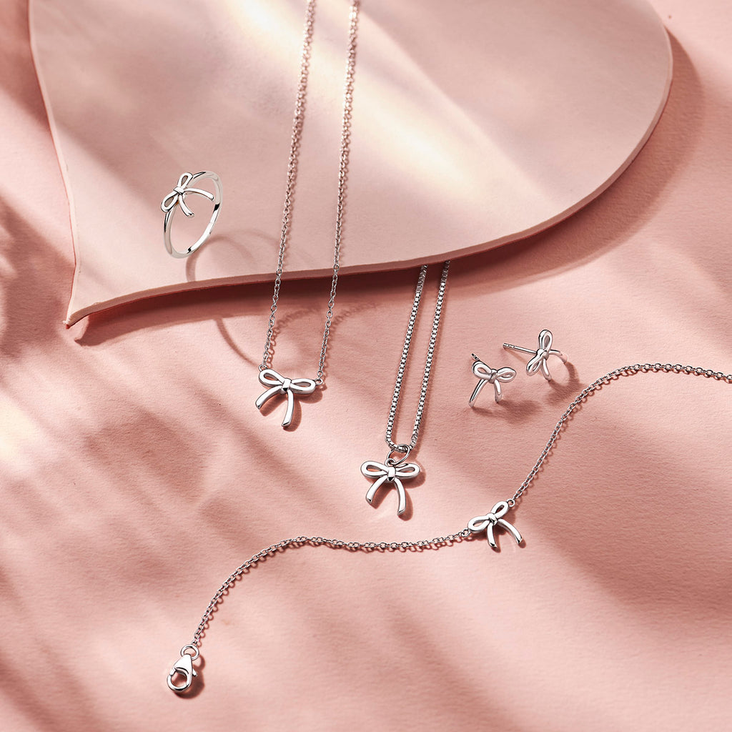 Ring Schleife rhodiniert Silber