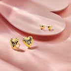 oorknoppen hartje 5,5 mm 14K geelgoud