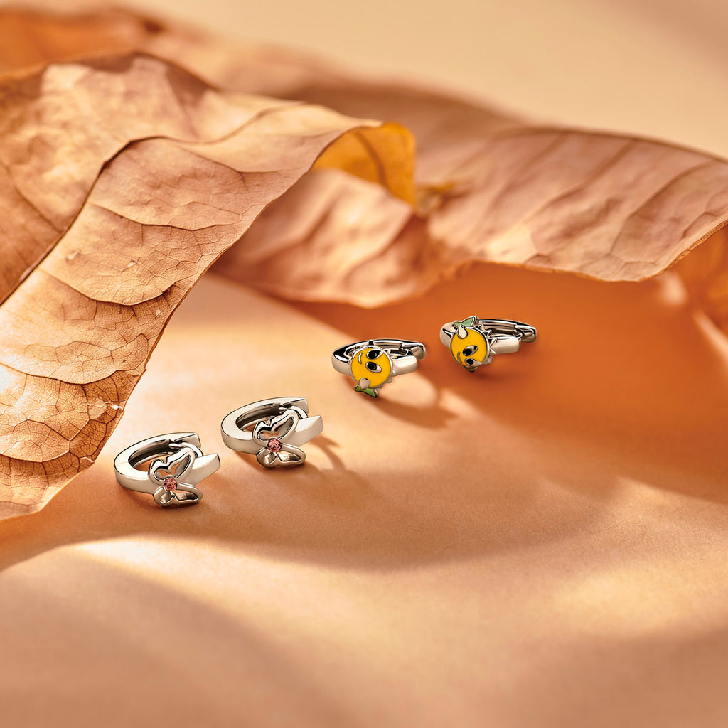 Klappohrringe Schmetterling 10,5 mm Silber rhodiniert