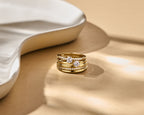 ring zirkonia 14K geelgoud