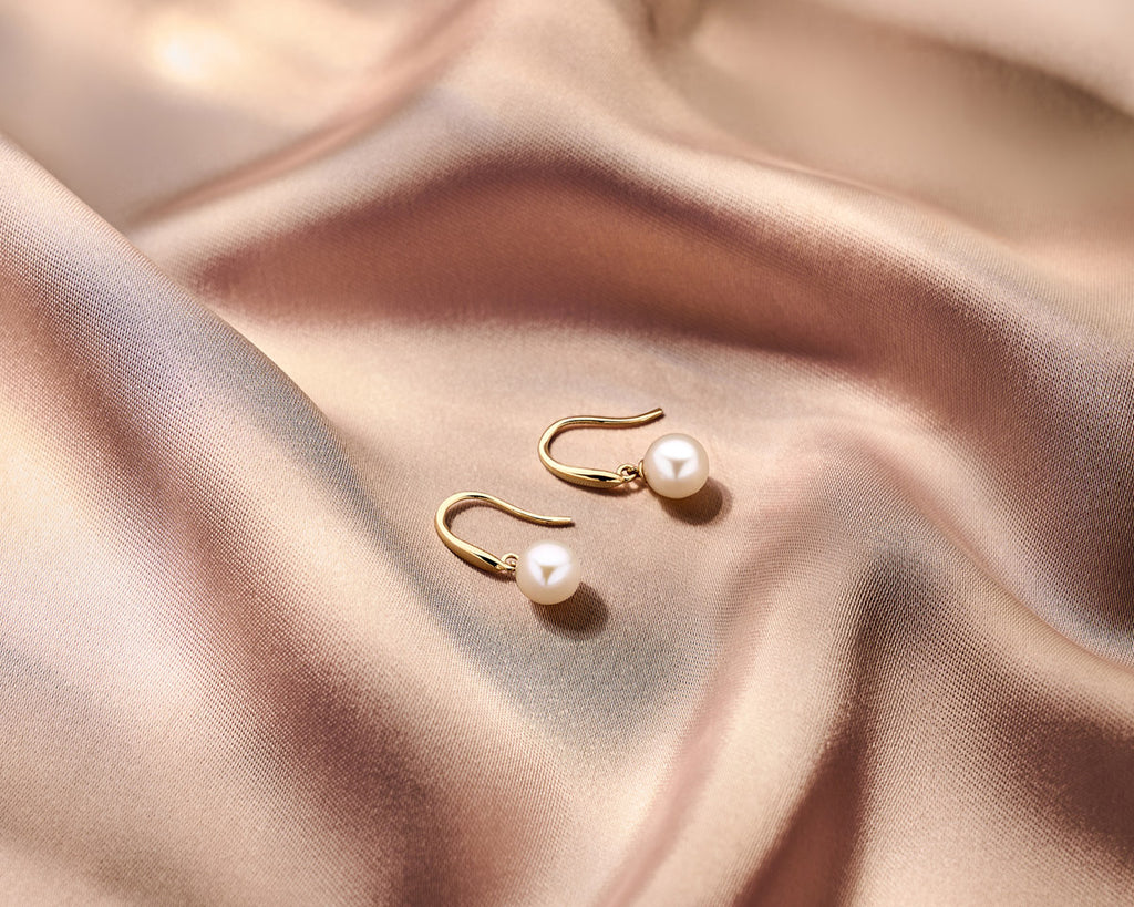 oorhangers parel franse haak 18 mm 14K geelgoud