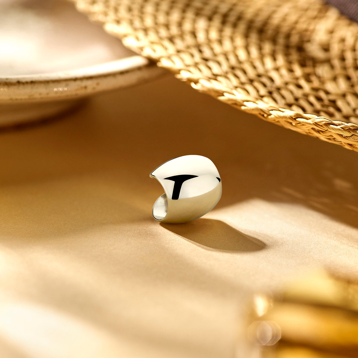 earcuff 11,5 mm zilver gerhodineerd