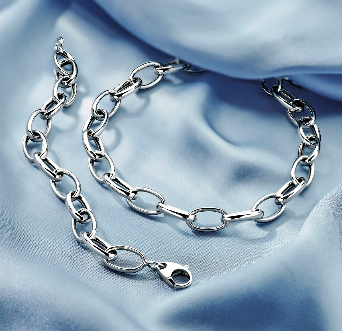 Armband Anker 10 mm 17 cm Silber rhodiniert