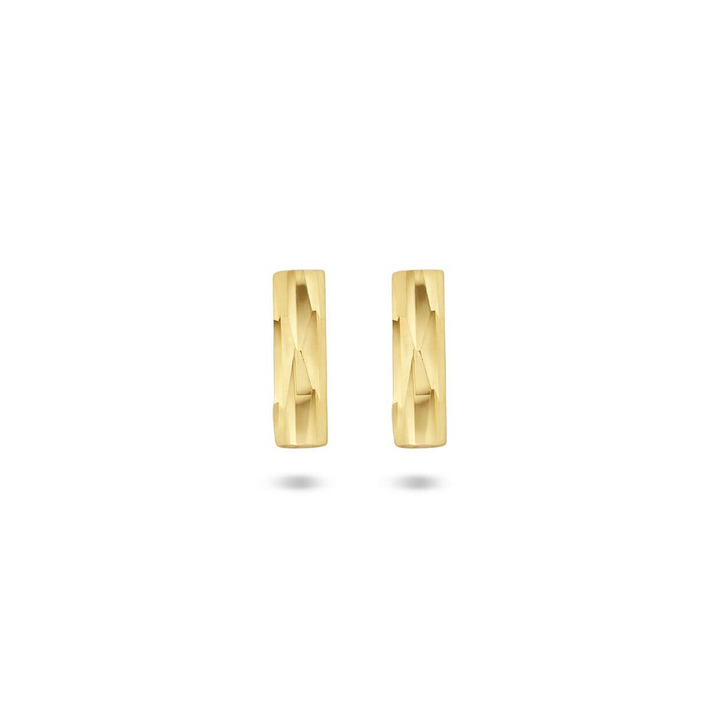 Ohrstecker, diamantiertes 14K Gelbgold