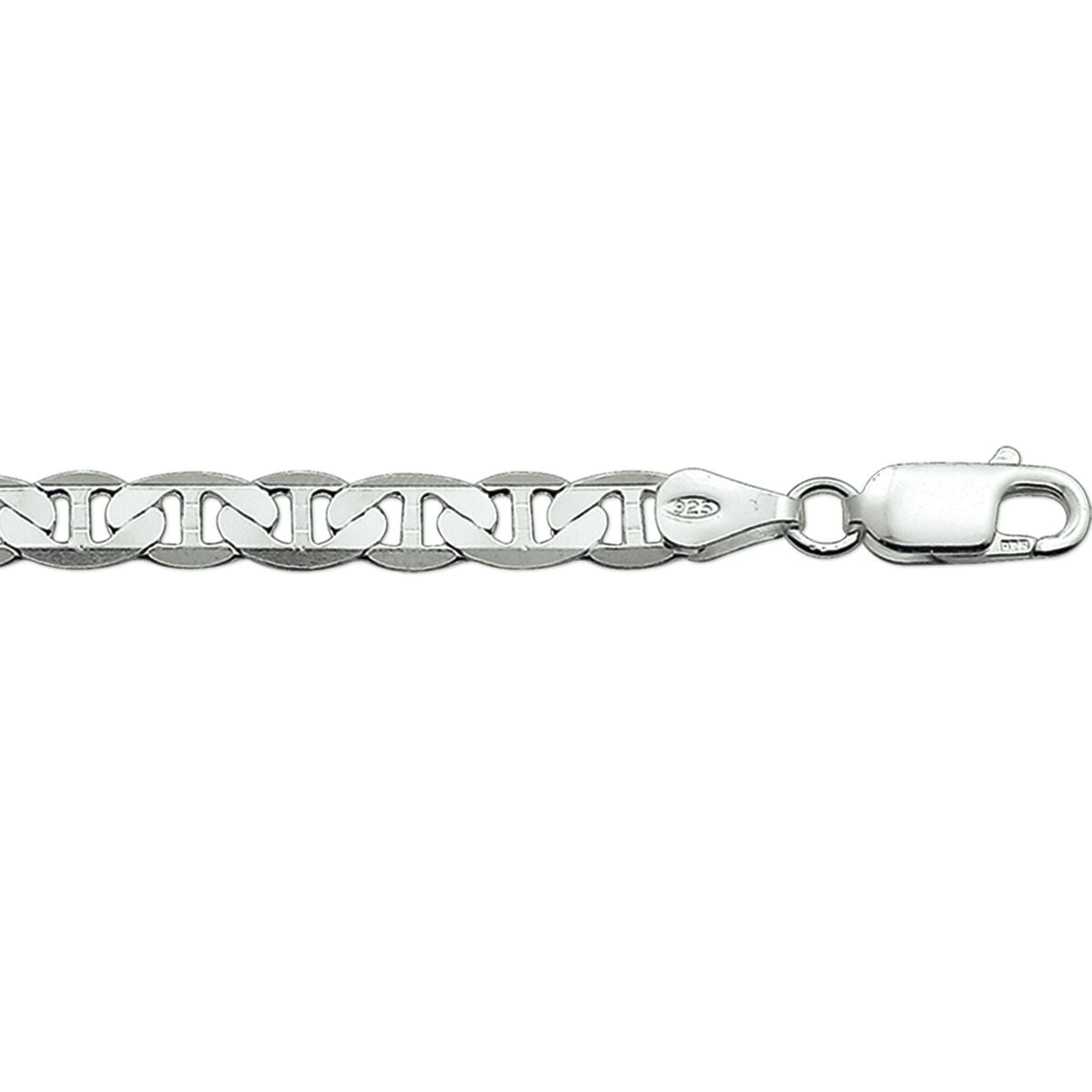 Anker flach 5,5 mm Silber rhodiniert