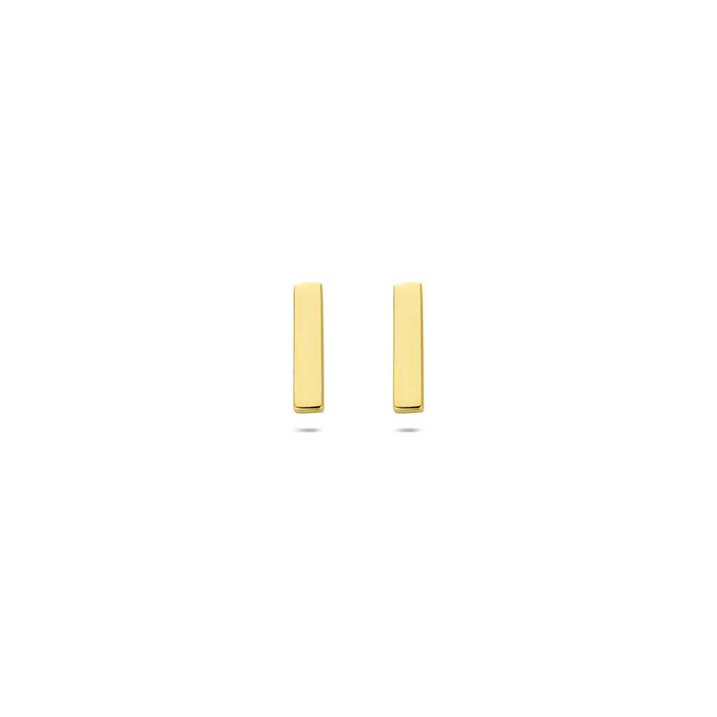 Ohrstecker Balken 8,5 mm 14K Gelbgold