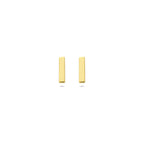 Ohrstecker Balken 8,5 mm 14K Gelbgold