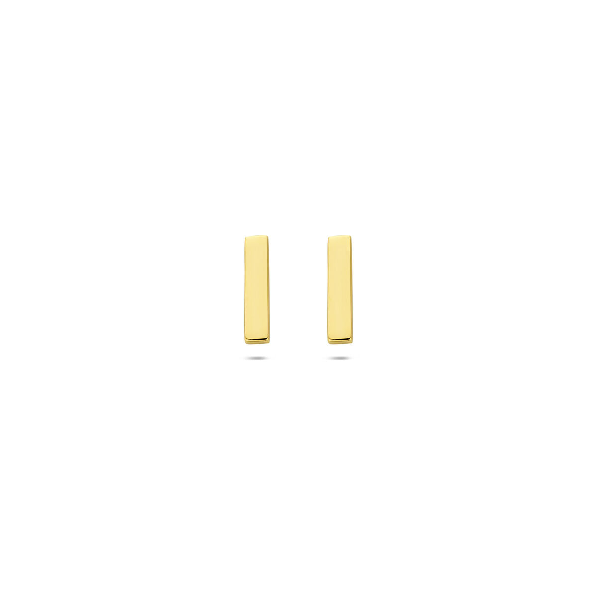 Ohrstecker Balken 8,5 mm 14K Gelbgold