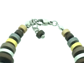armband met schijfjes op edelstaal