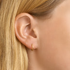 9k oorringen ronde buis 1,3 mm 9k geel kleur