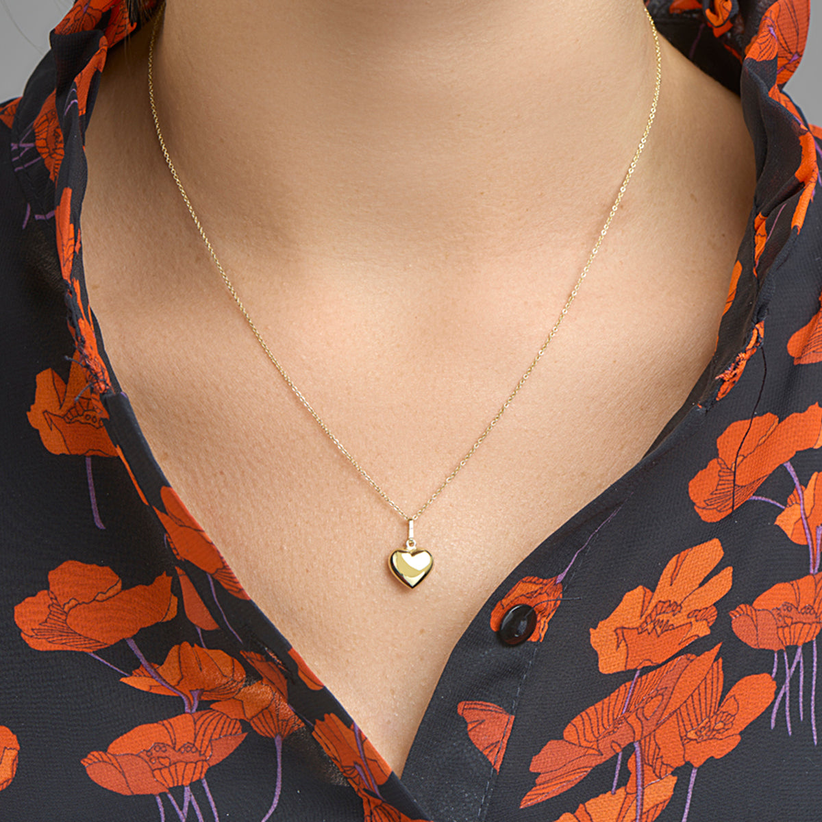 9k hanger hartje 9k geelgoud kleurig