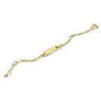 9k graveerarmband plaat 5,0 mm  9 - 11 cm 9k geelgoud kleurig