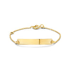 9k graveerarmband plaat 4,0 mm 9k geelgoud kleurig