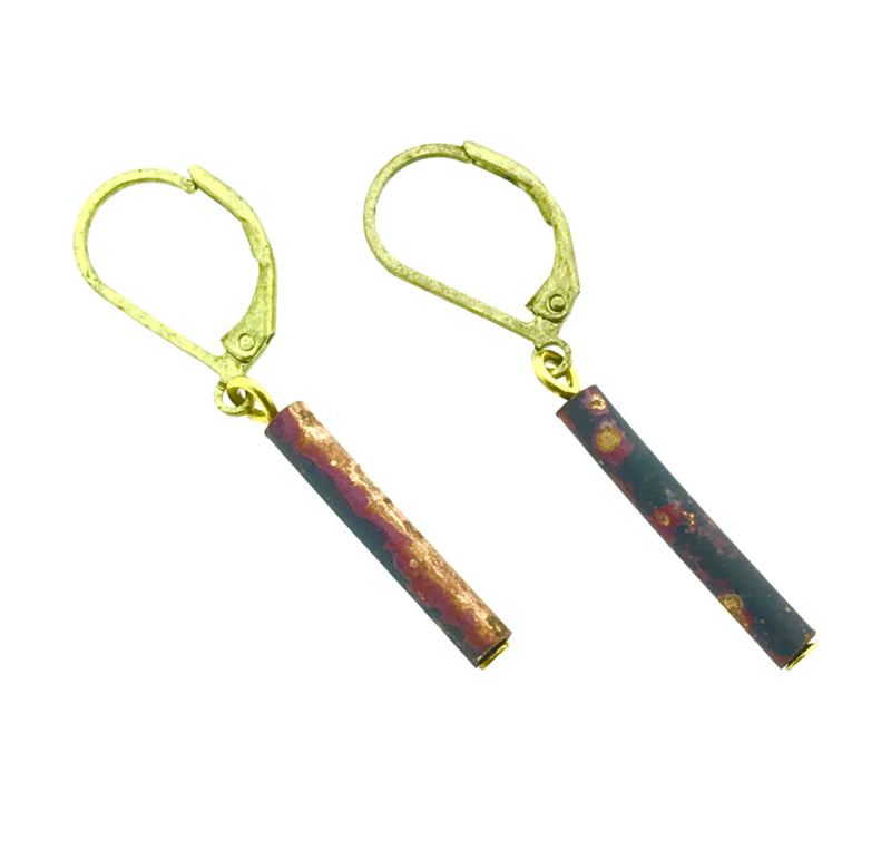 Handgemaakte gepatineerde oorhangers