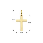 Hanger kruis 14k geelgoud