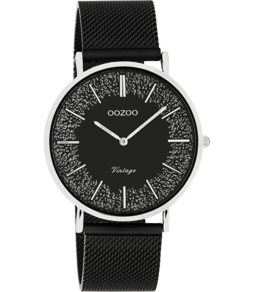 OOZOO Vintage zwart/zilver 40 mm C20140