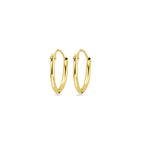 Ohrringe 1,3 mm Rundrohr 14K Gelbgold