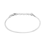 Armband Schlange flach 1,7 mm 16 + 3 cm Sterlingsilber rhodiniert