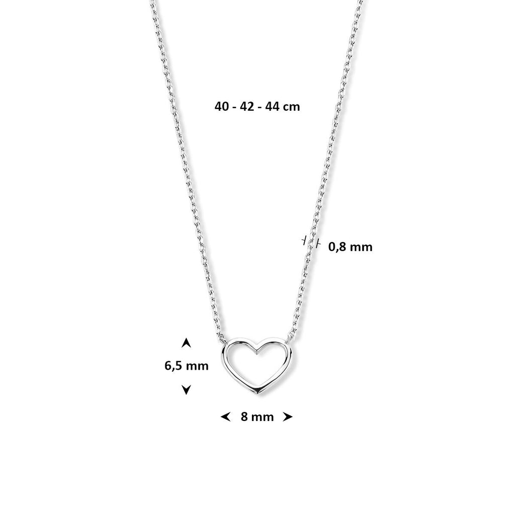 collier hart 40 - 42 - 44 cm 14K witgoud