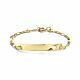 9k graveerarmband hart plaat 4,0 mm 9K geel