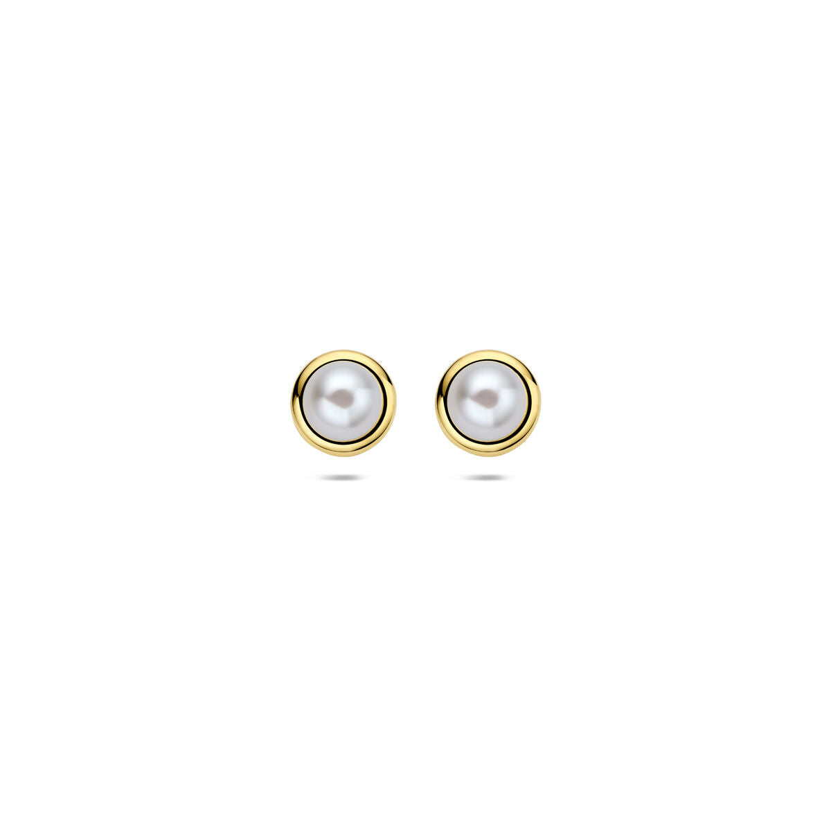 Ohrstecker Perle 6 mm 14K Gelbgold
